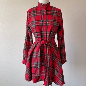 Kiel James Patrick Red Flannel Dress